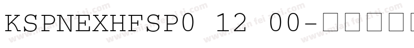 KSPNEXHFSP0 12 00字体转换